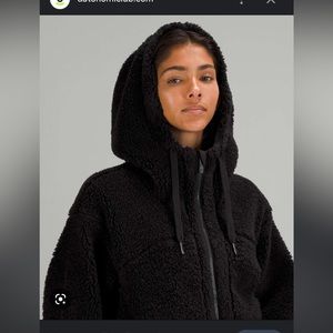 LuluLemon Reversible Fleece Jacket coat black size 6